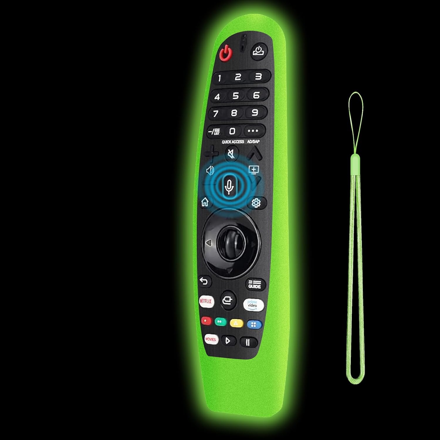 LG Universal Replacement Voice Remote Control 2 Pack with Green Silicone Cover for All LG OLED 3D TVs