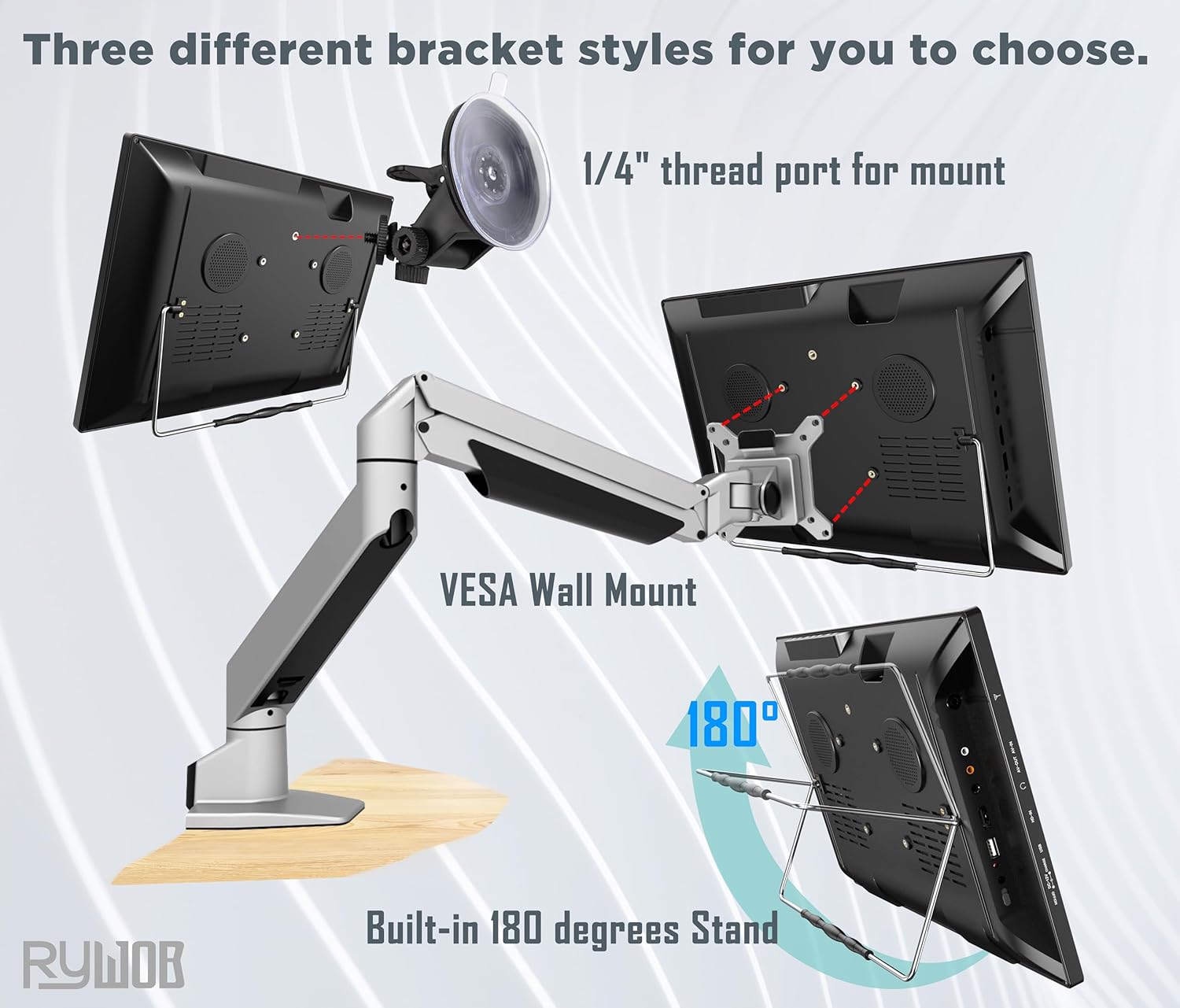 15.6 Inch Portable Digital TV ATSC 1080P LCD 4000mAh Battery HDMI USB AV Input Remote Stand - Image 6
