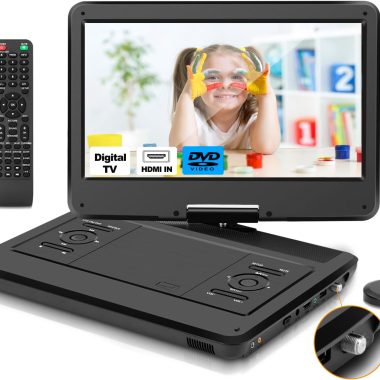 16.5 Inch Portable TV DVD Player 14 Inch HD Swivel Screen Built-in Battery ATSC Tuner