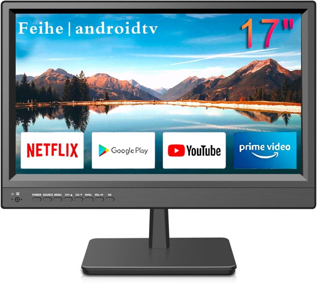17 Inch HD Smart Flat Screen TV for Kitchen and RV Portable Entertainment
