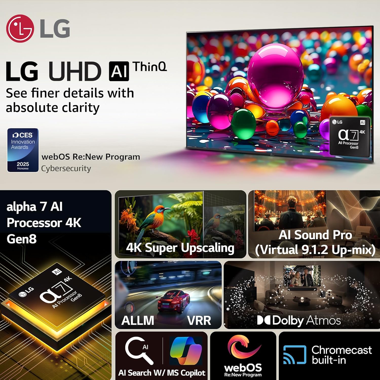 LG 43-inch UA82 Series 4K Ultra HD Smart LED TV - Image 2