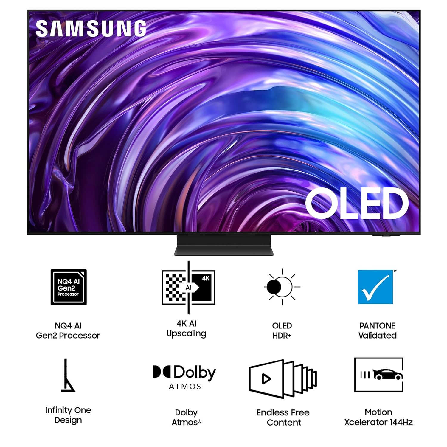 Samsung 77 Inch 4K Smart OLED TV QA77S95DAULXL Graphite Black - Image 2
