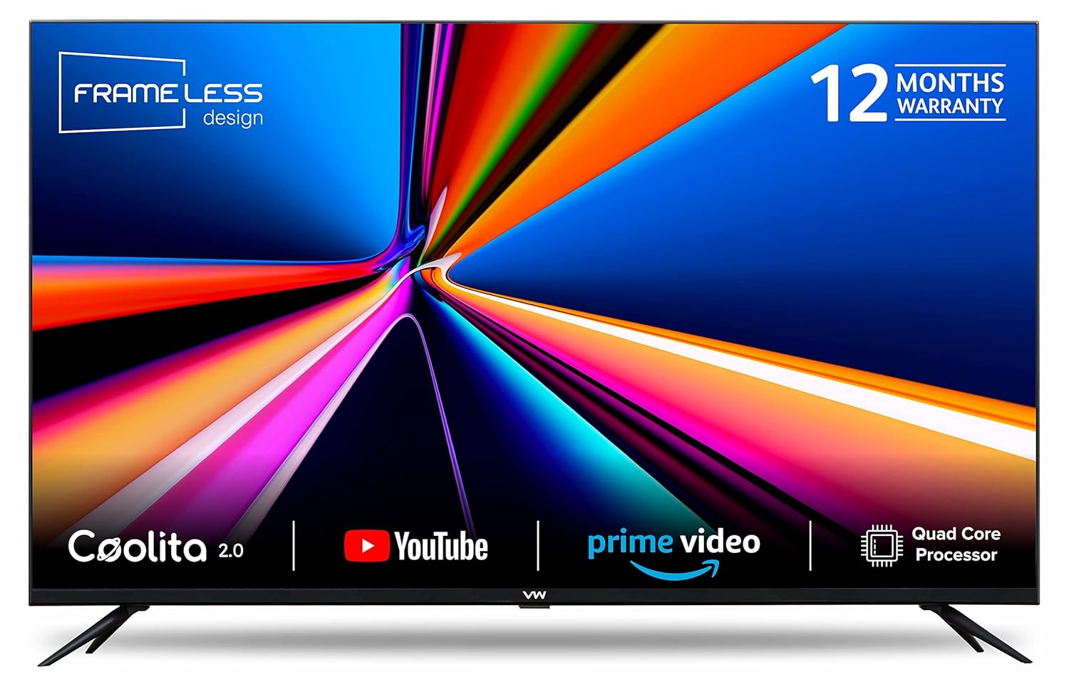 43 Inch Full HD Linux Smart LED TV Frameless Black VW43S1