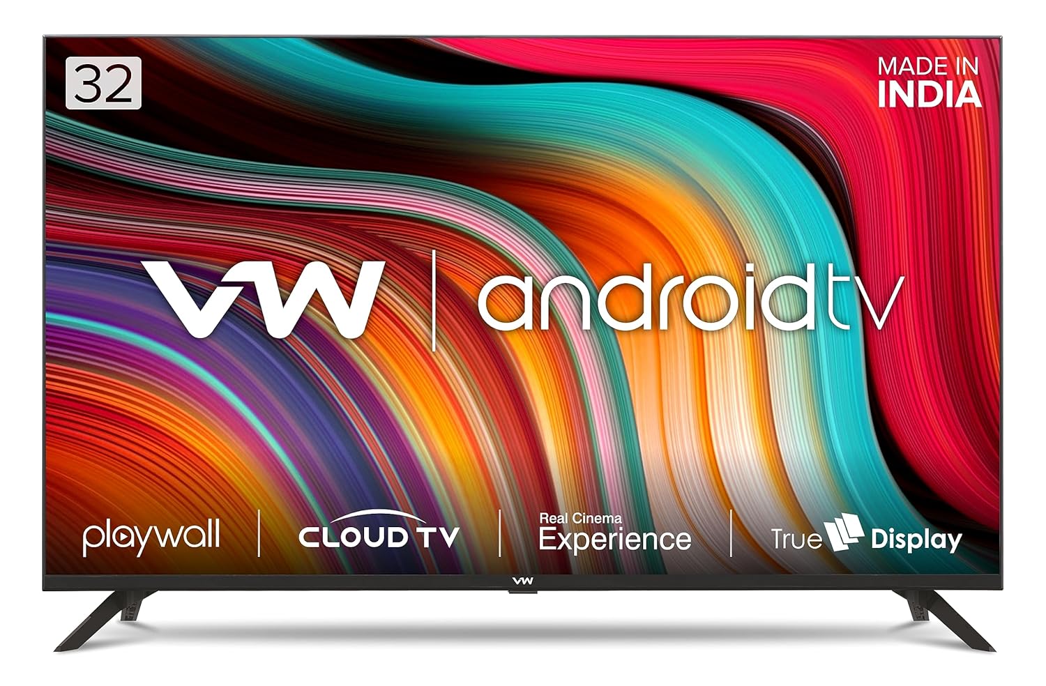 80 cm (32 inch) Black Frameless HD Ready Android Smart LED TV VW3251