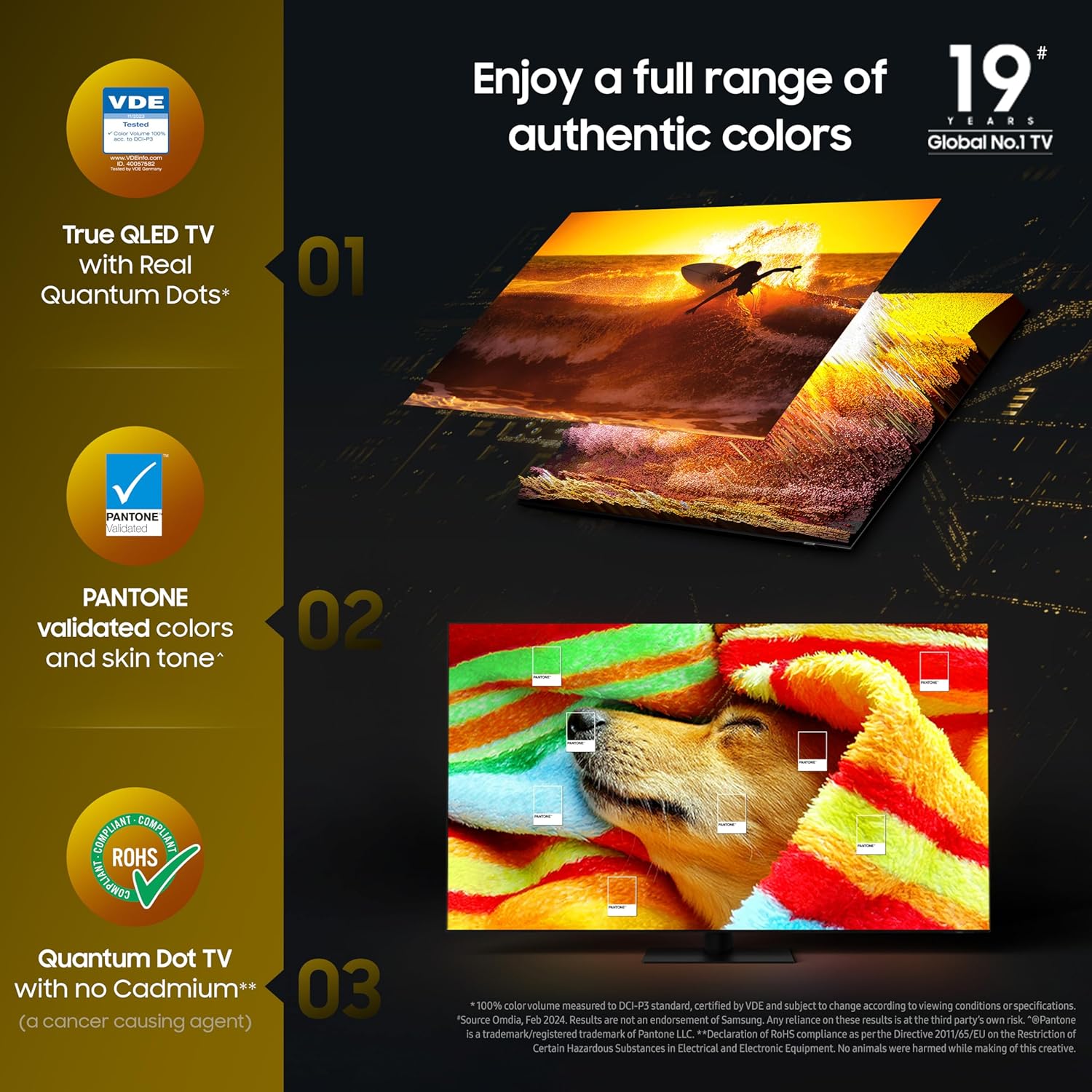 Samsung 65-inch Vision AI 4K Ultra HD Smart QLED TV QA65QEF1AULXL New - Image 9