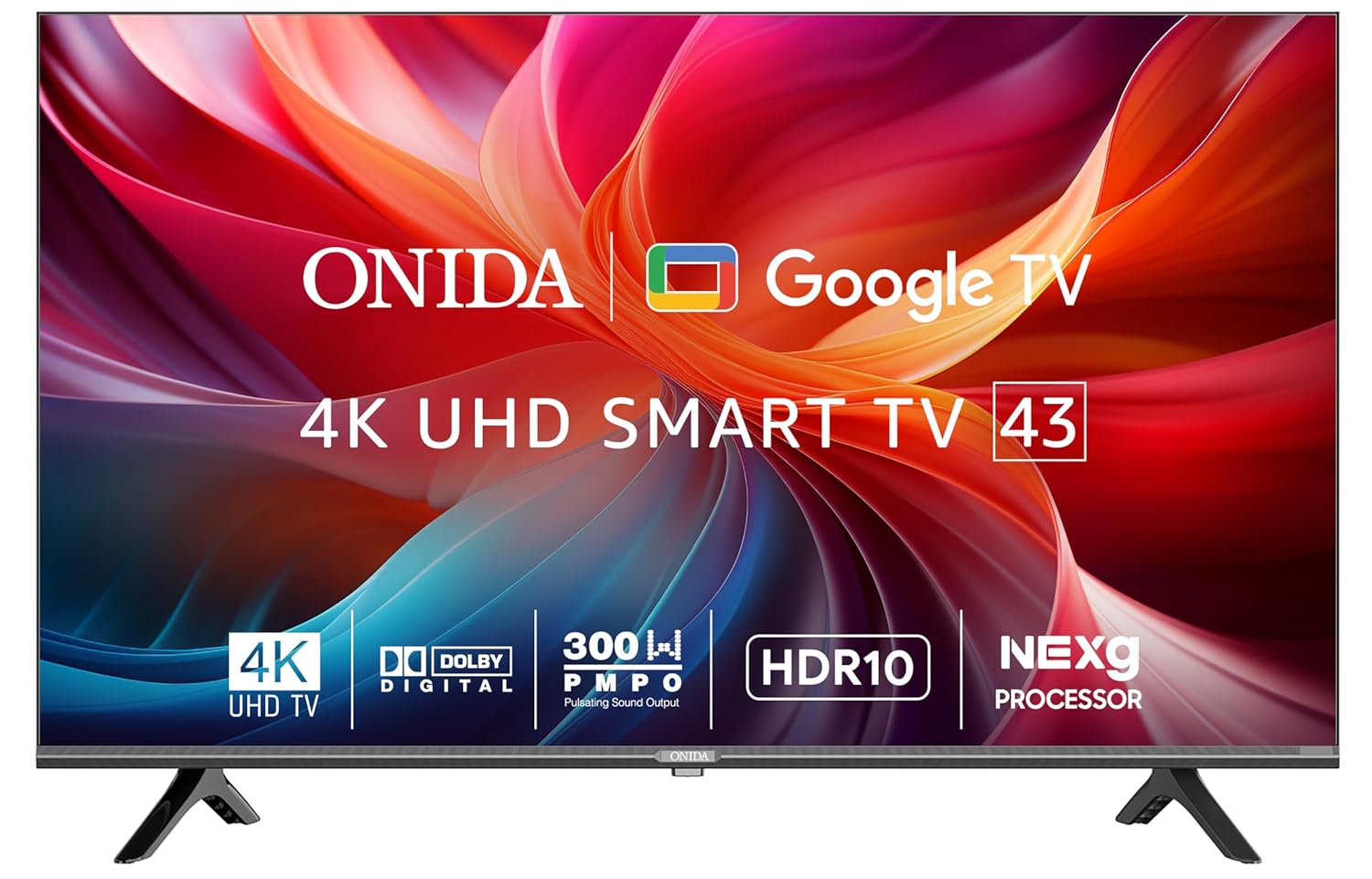 ONIDA 43 Inch 4K Ultra HD Smart Google LED TV 43UZI Nexg Series New