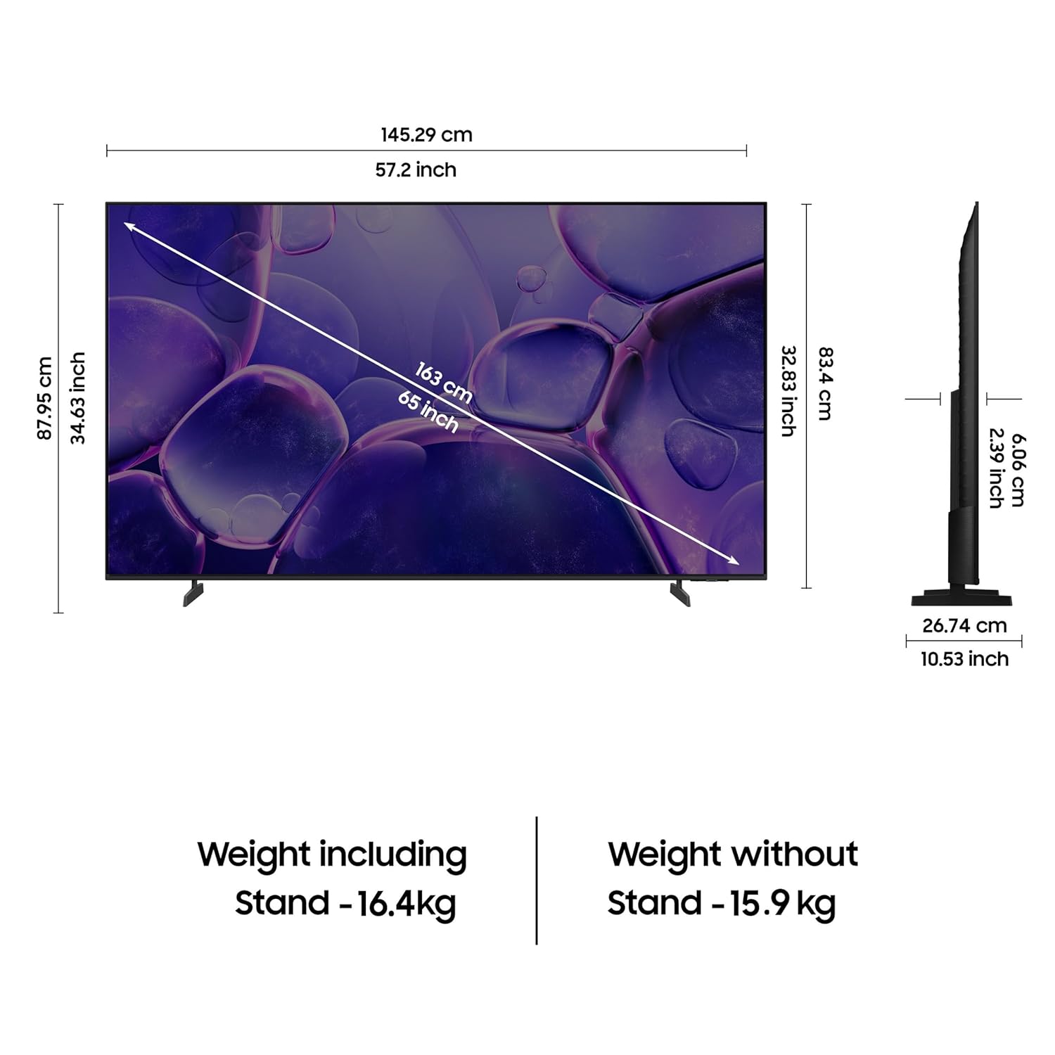 Samsung 65 Inch Crystal 4K Smart LED TV Vista Ultra HD UA65UE81AFULXL - Image 5
