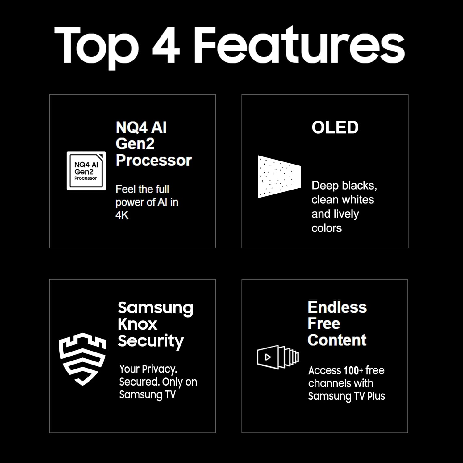 Samsung 65-inch 4K UHD Smart OLED TV QA65S90DAULXL Graphite Black - Image 6