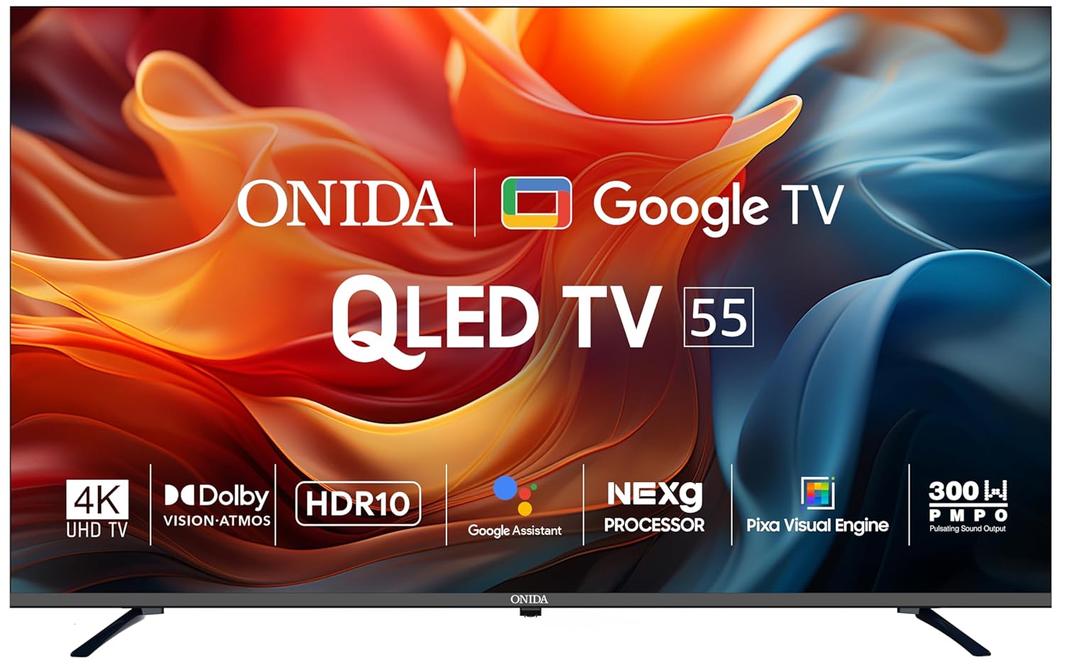 ONIDA 55 Inch 4K QLED Smart Google TV Nexg Series QZ55UI