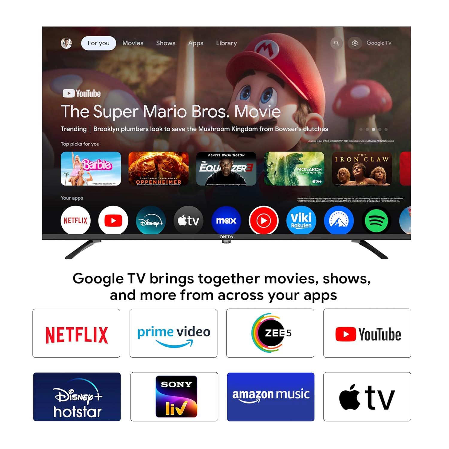 ONIDA 55 Inch 4K QLED Smart Google TV Nexg Series QZ55UI - Image 3