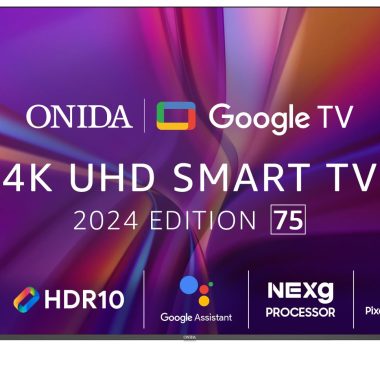 ONIDA 75 inch 4K Ultra HD LED Smart Google TV Nexg Series 75UIG-R Black
