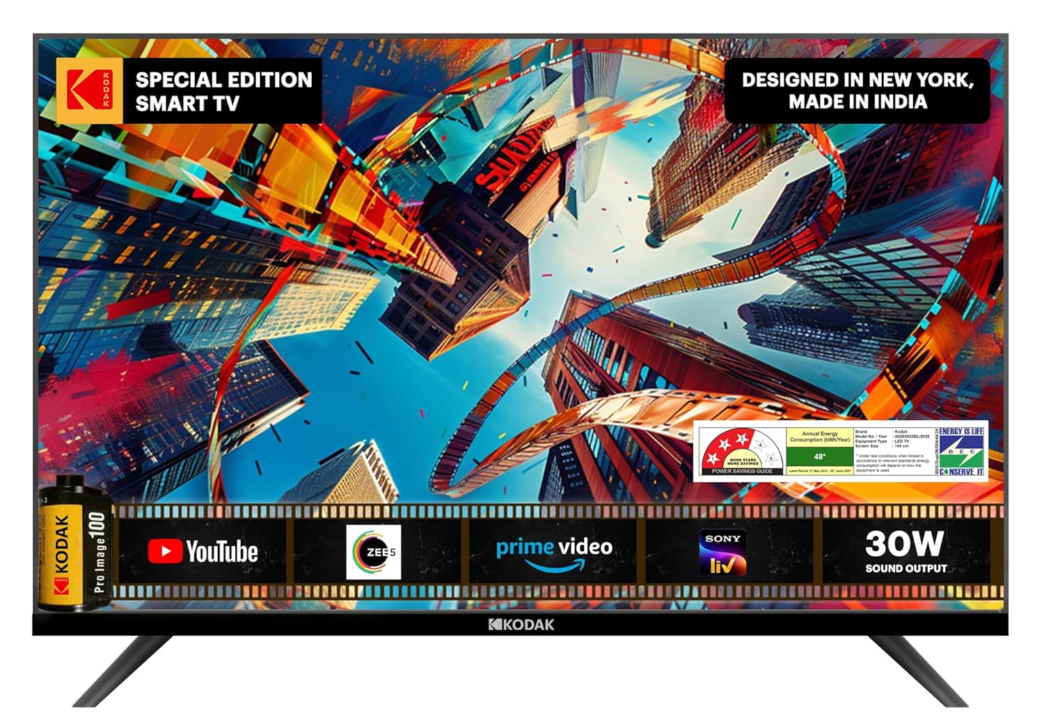 Kodak 40 Inch Full HD Smart LED TV Special Edition 40SE5003BL Black