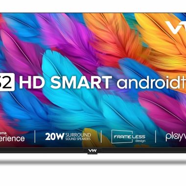 VW 80cm 32 Inch HD Ready Android Smart LED TV Frameless Black VW32F5