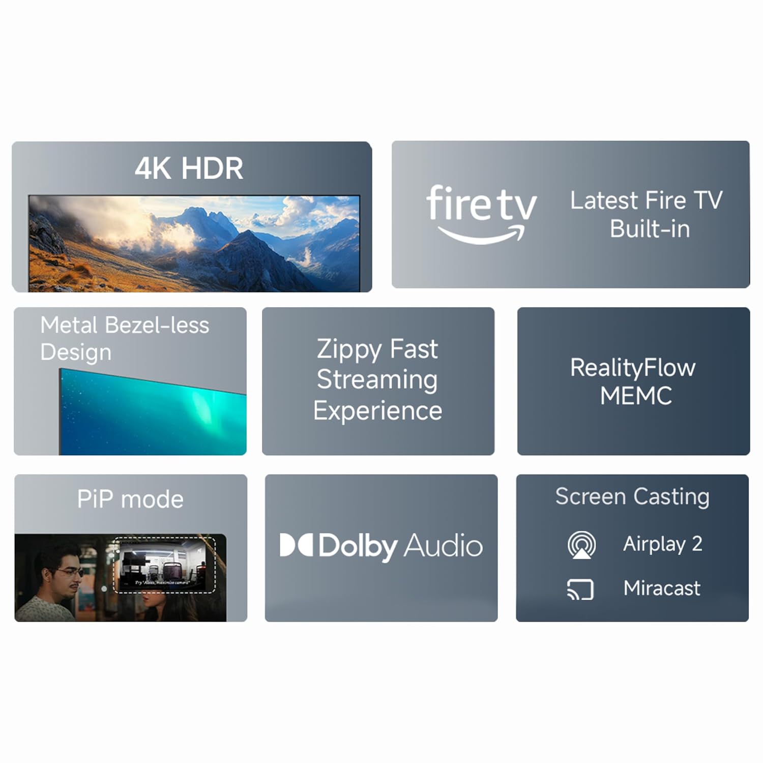 Xiaomi Redmi 55 Inch 4K UHD Smart LED Fire TV L55MA-FVIN Black - Image 2