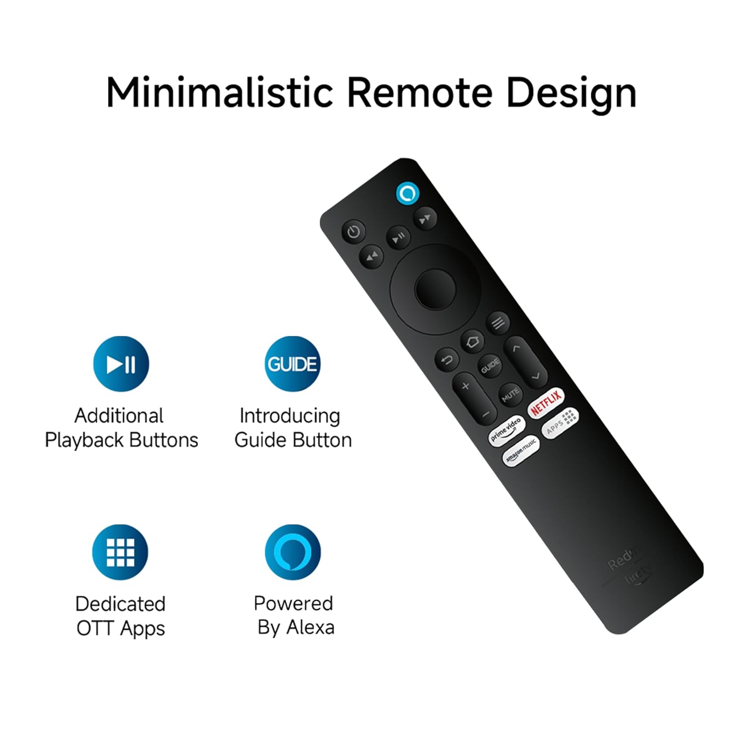 Xiaomi Redmi 55 Inch 4K UHD Smart LED Fire TV L55MA-FVIN Black - Image 8