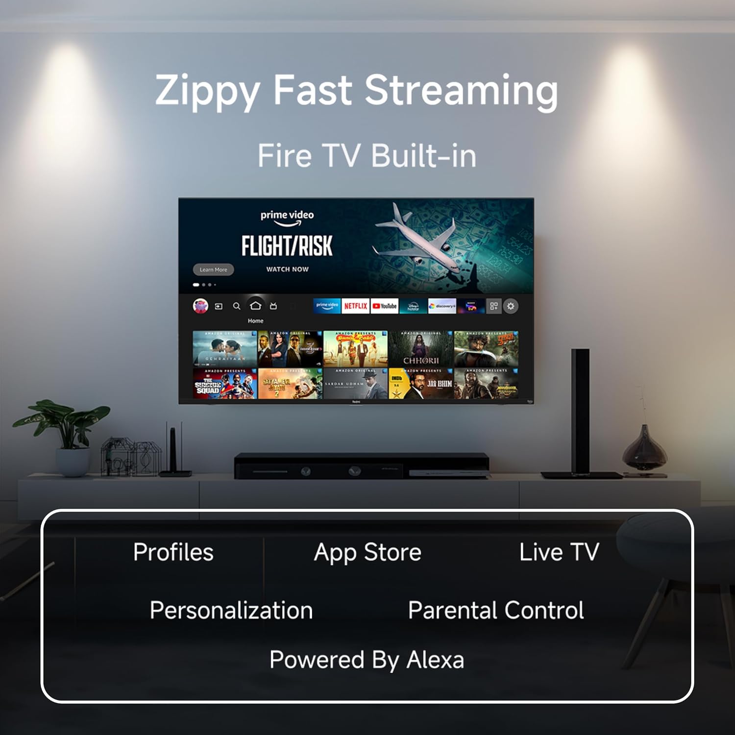 Xiaomi Redmi 55 Inch 4K UHD Smart LED Fire TV L55MA-FVIN Black - Image 10