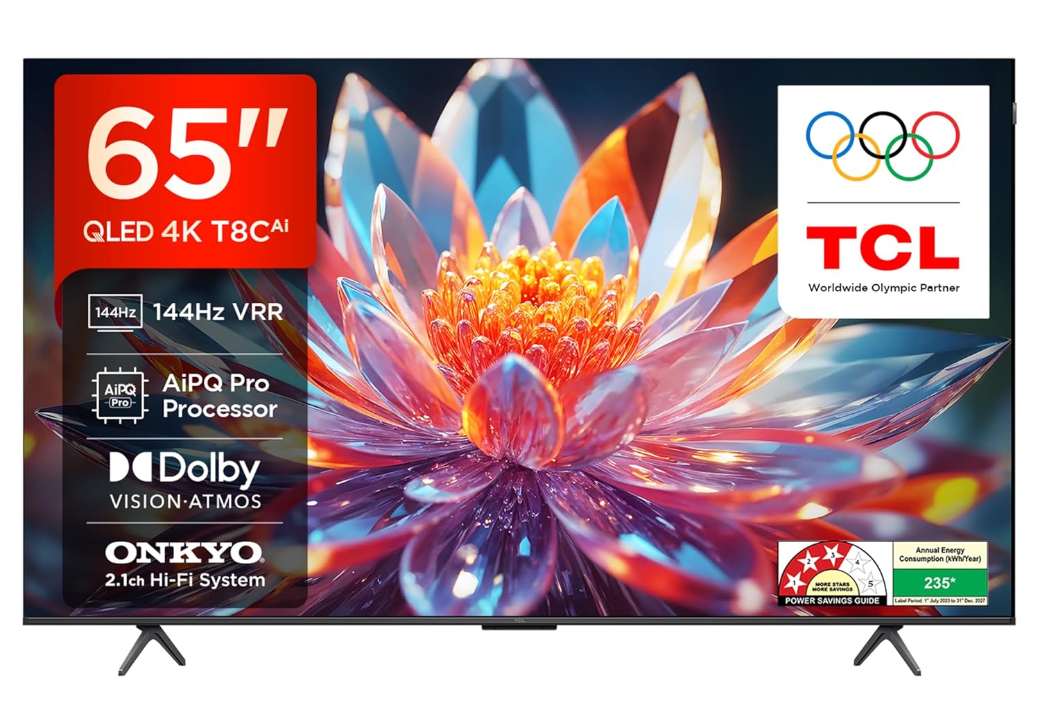 TCL 65-inch 4K Ultra HD Smart QLED Google TV 65T8C New