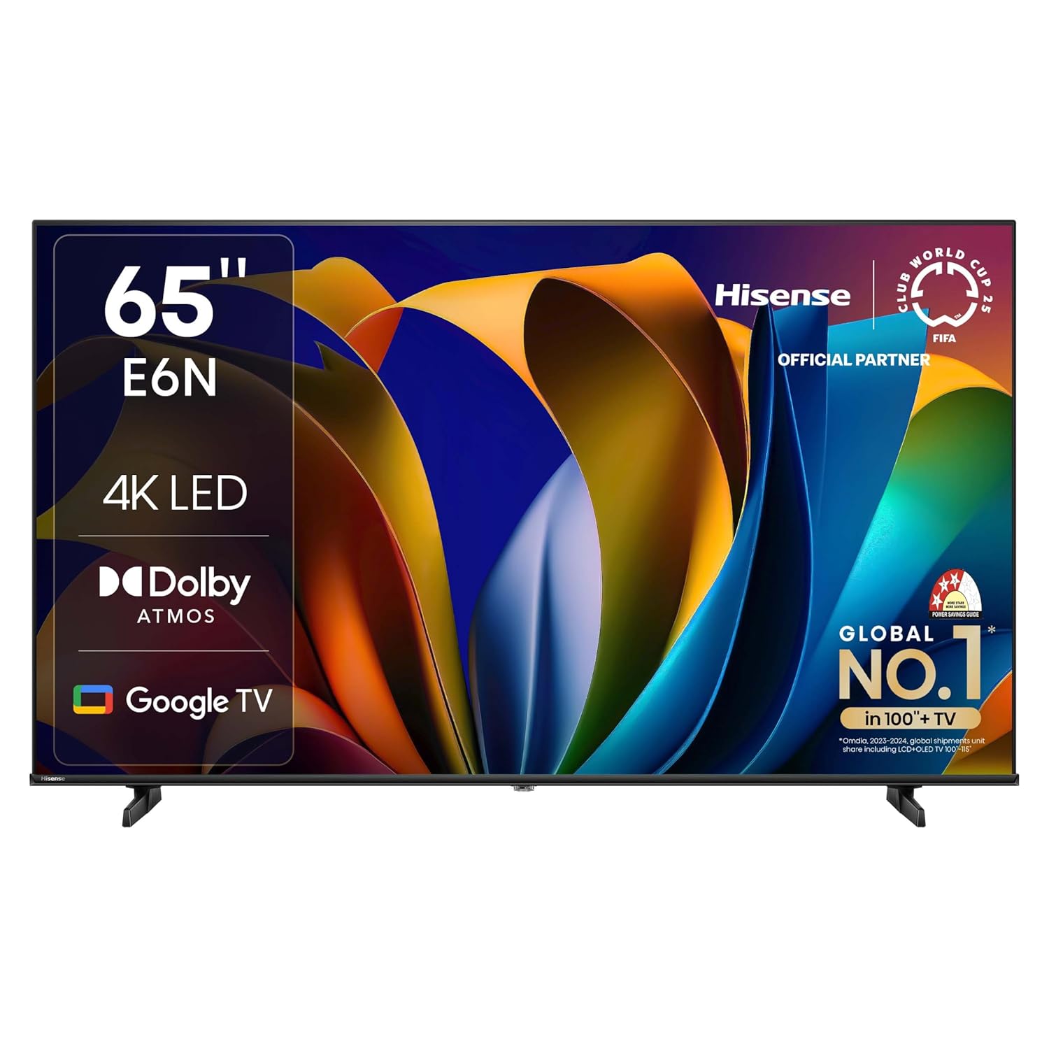Hisense 65-inch E6N Series 4K Ultra HD Smart LED Google TV Black