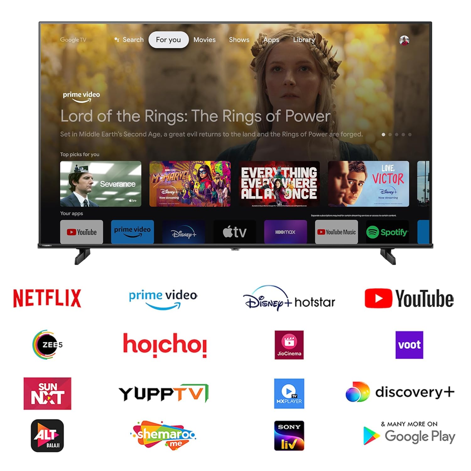 Hisense 65-inch E6N Series 4K Ultra HD Smart LED Google TV Black - Image 3