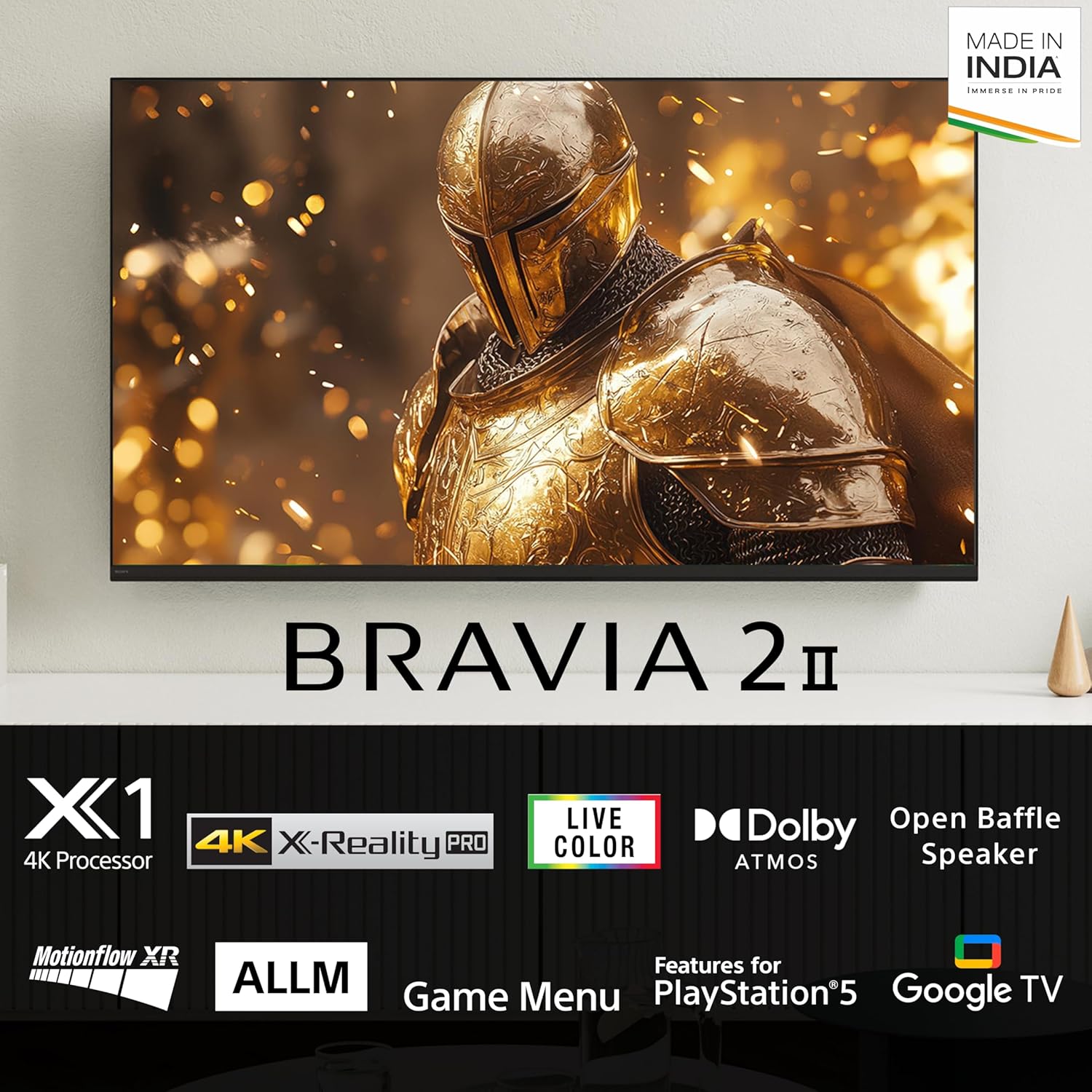 Sony BRAVIA 55 Inch 4K Ultra HD Smart LED Google TV K-55S25BM2 New - Image 2