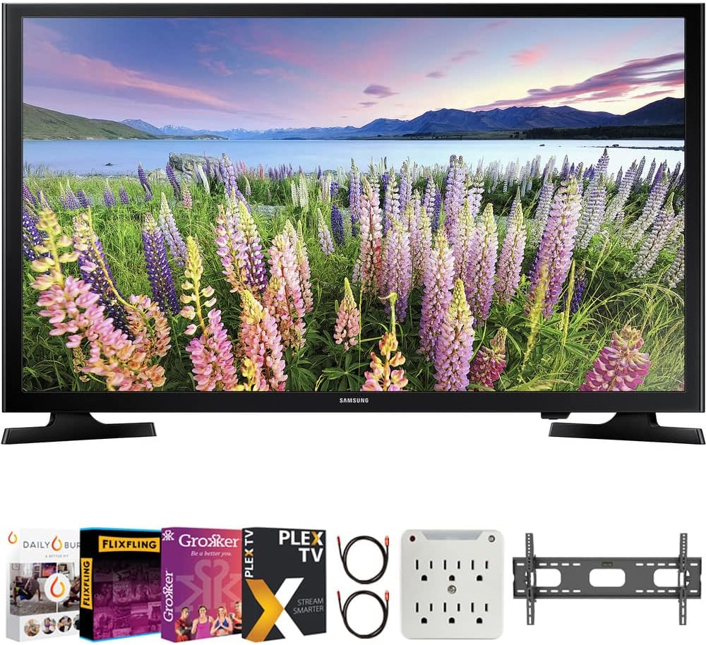 Samsung 40 Inch Class N5200 Full HD Smart TV Bundle with Premiere Movies, Wall Mount, Surge Adapter, and HDMI Cables