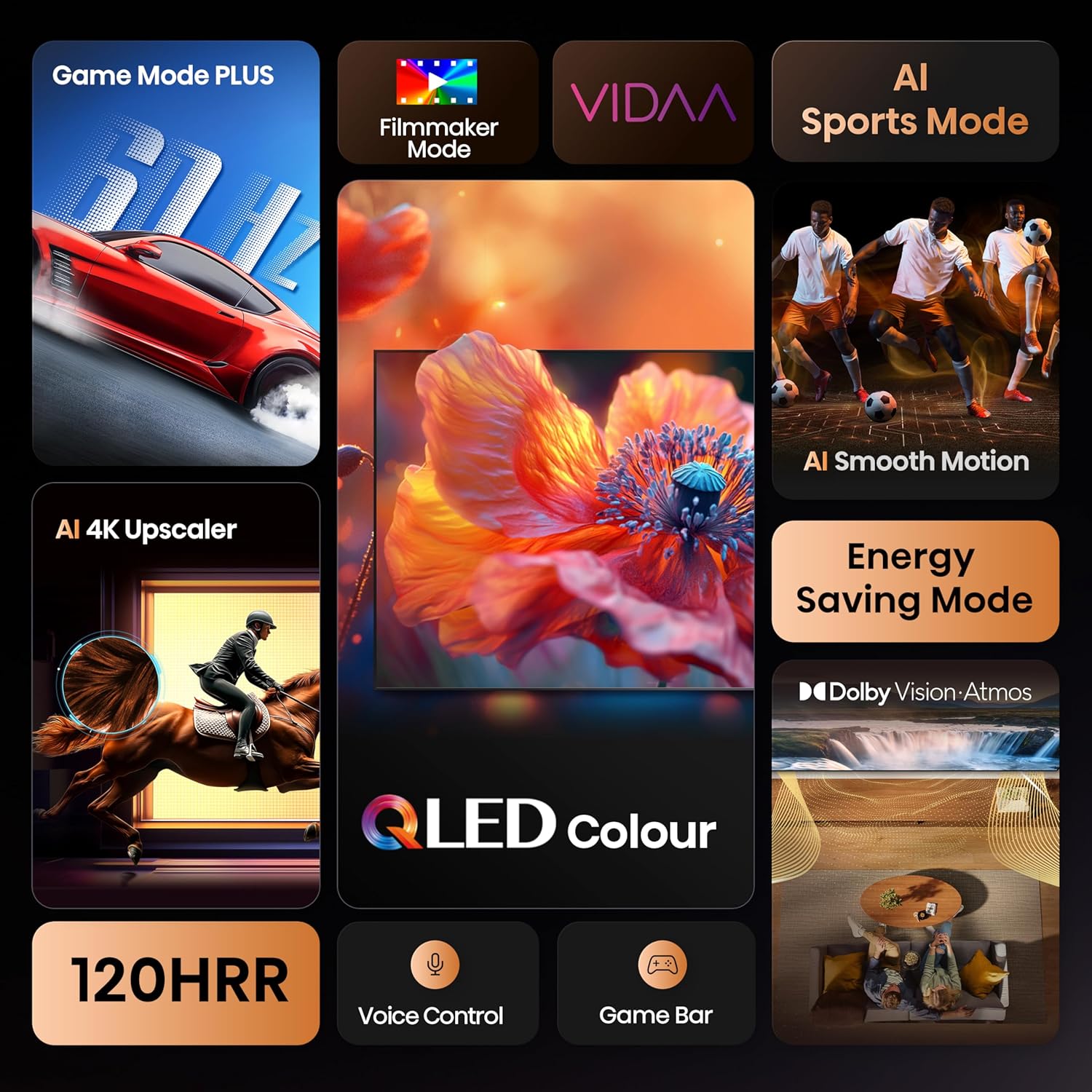 Hisense 43-inch 4K Ultra HD Smart QLED TV E7Q Series Black Open Box - Image 2
