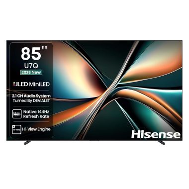 Hisense 85-inch 4K Smart QLED Mini LED U7Q Series Television 85U7Q Black