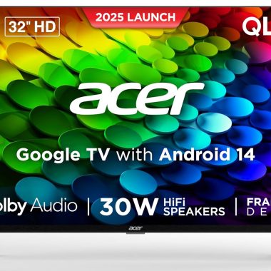 Acer 32 Inch HD Ready Smart QLED Google TV with Android 14 16GB Black