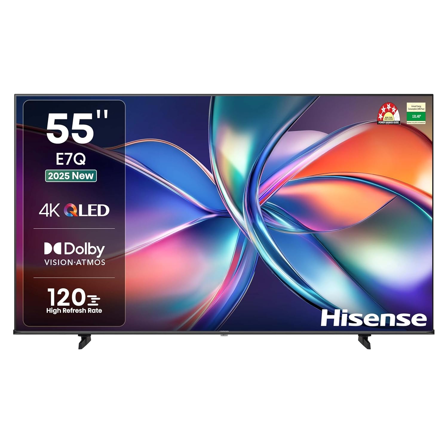 Hisense 55 Inch E7Q Series 4K UHD Smart QLED Television Black