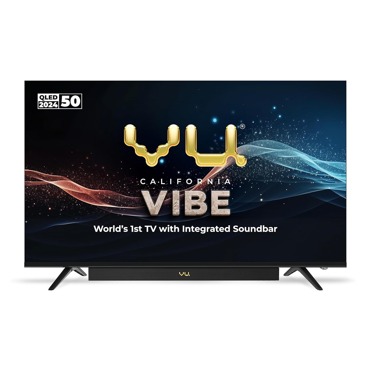 Vu 50 Inch Vibe Series QLED 4K Ultra HD Google TV Black