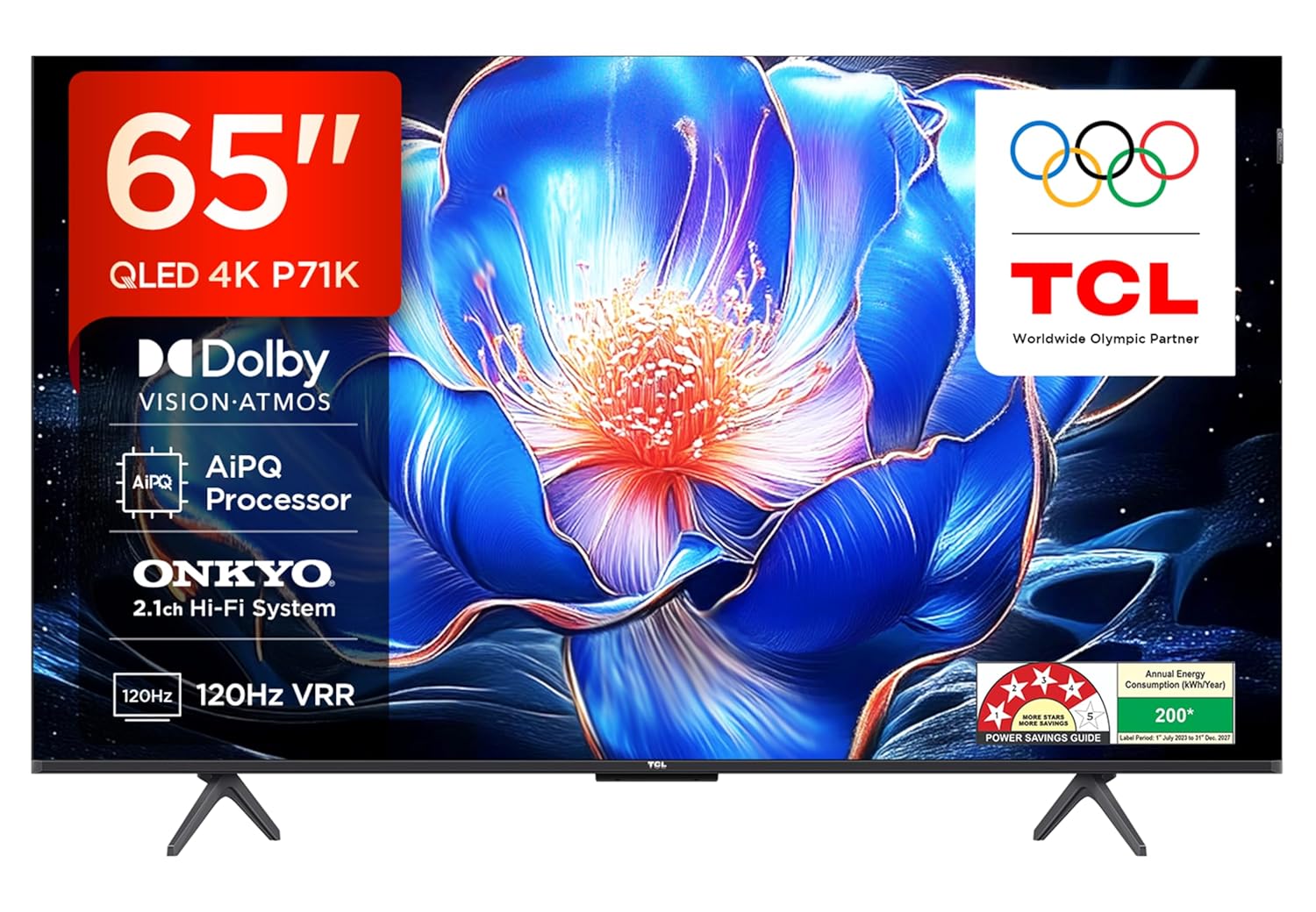 TCL 65 inch 4K Ultra HD Smart QLED Google TV 65P71K - New