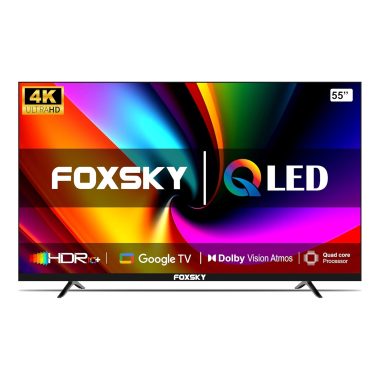 Foxsky 55 Inch 4K Ultra HD Frameless Smart LED TV FS55GATV Black New