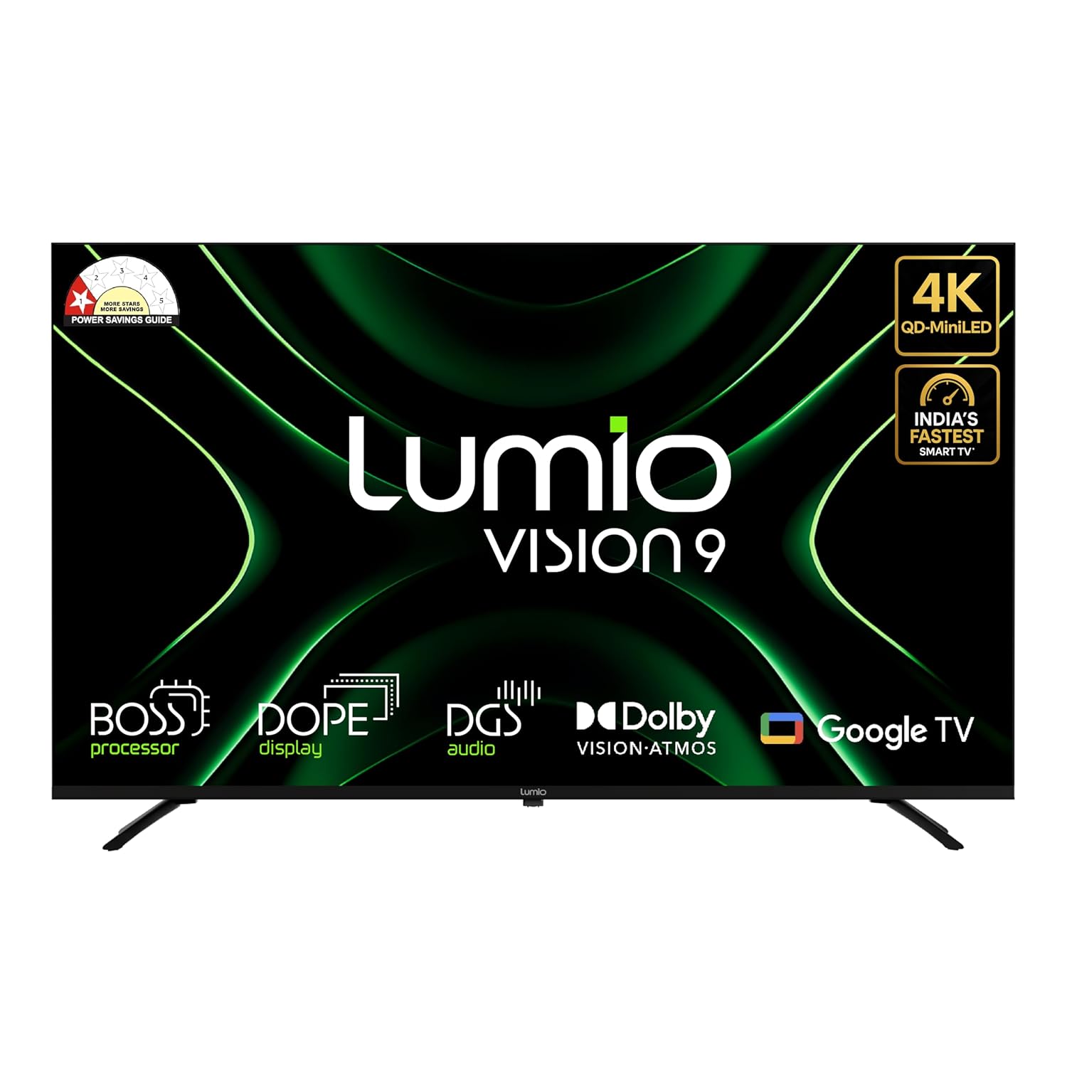 Lumio Vision 9 55 Inch 4K Ultra HD Smart Google QD-MiniLED TV