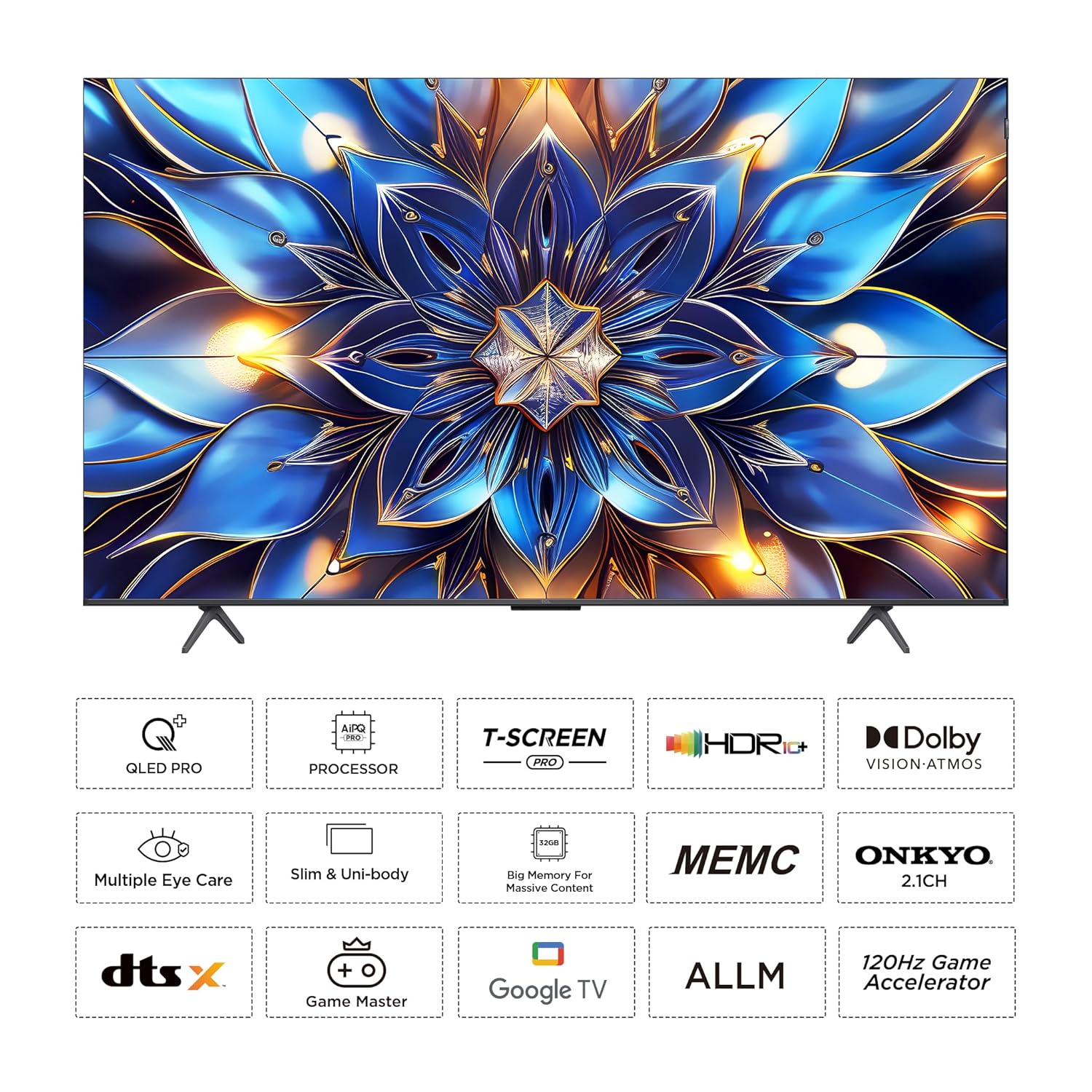 TCL 65 Inch 4K Ultra HD Smart QLED Google TV 65C61B Black - Image 3