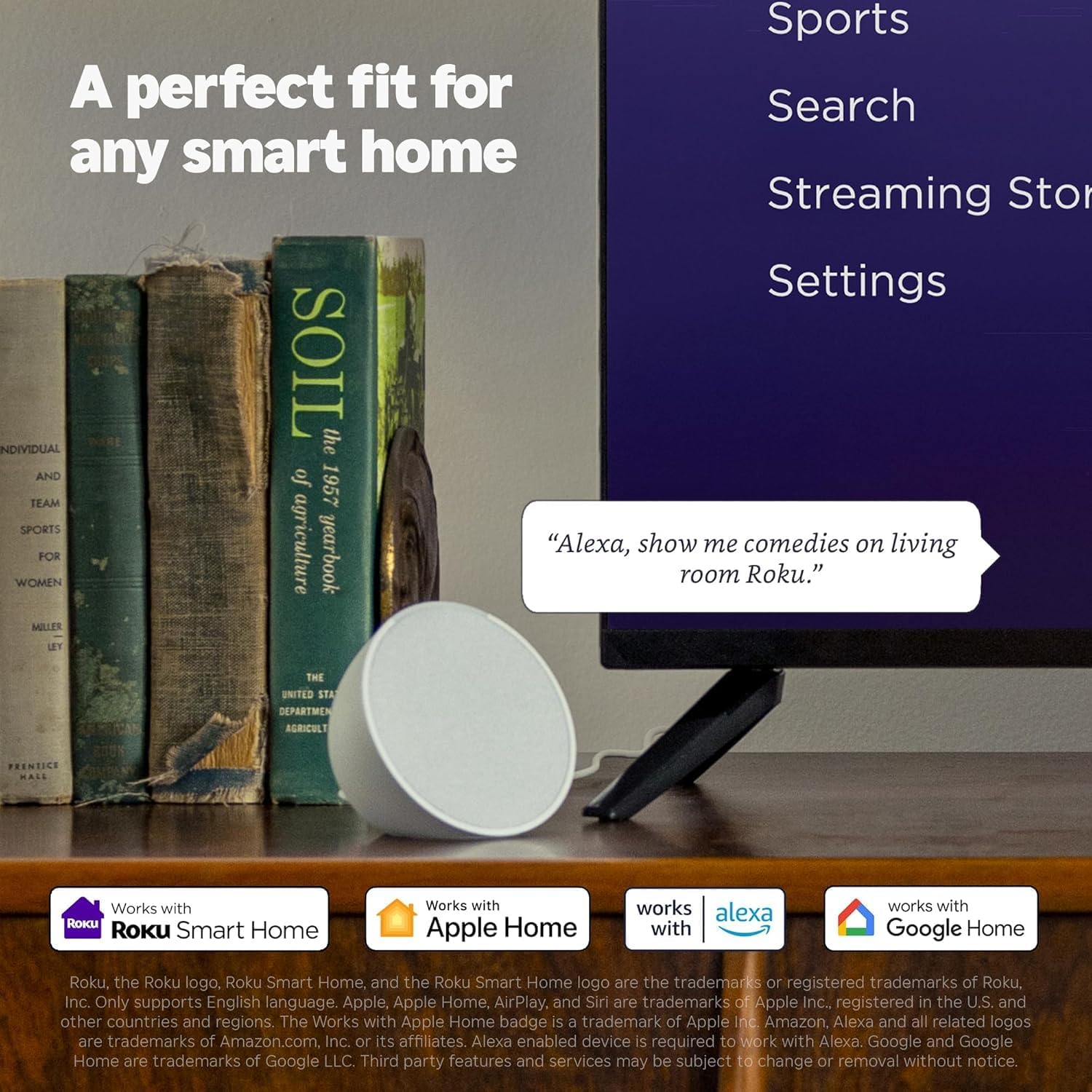Roku 55 Inch 4K UHD Smart TV HDR Dolby Audio Bluetooth AUX HDMI CPS 1 Year Protection Plan - Image 3