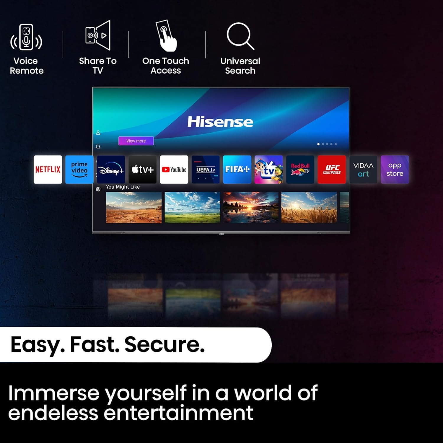 Hisense 55 Inch 4K UHD Smart QLED Mini LED TV 55U6N PRO Black Refurbished - Image 15