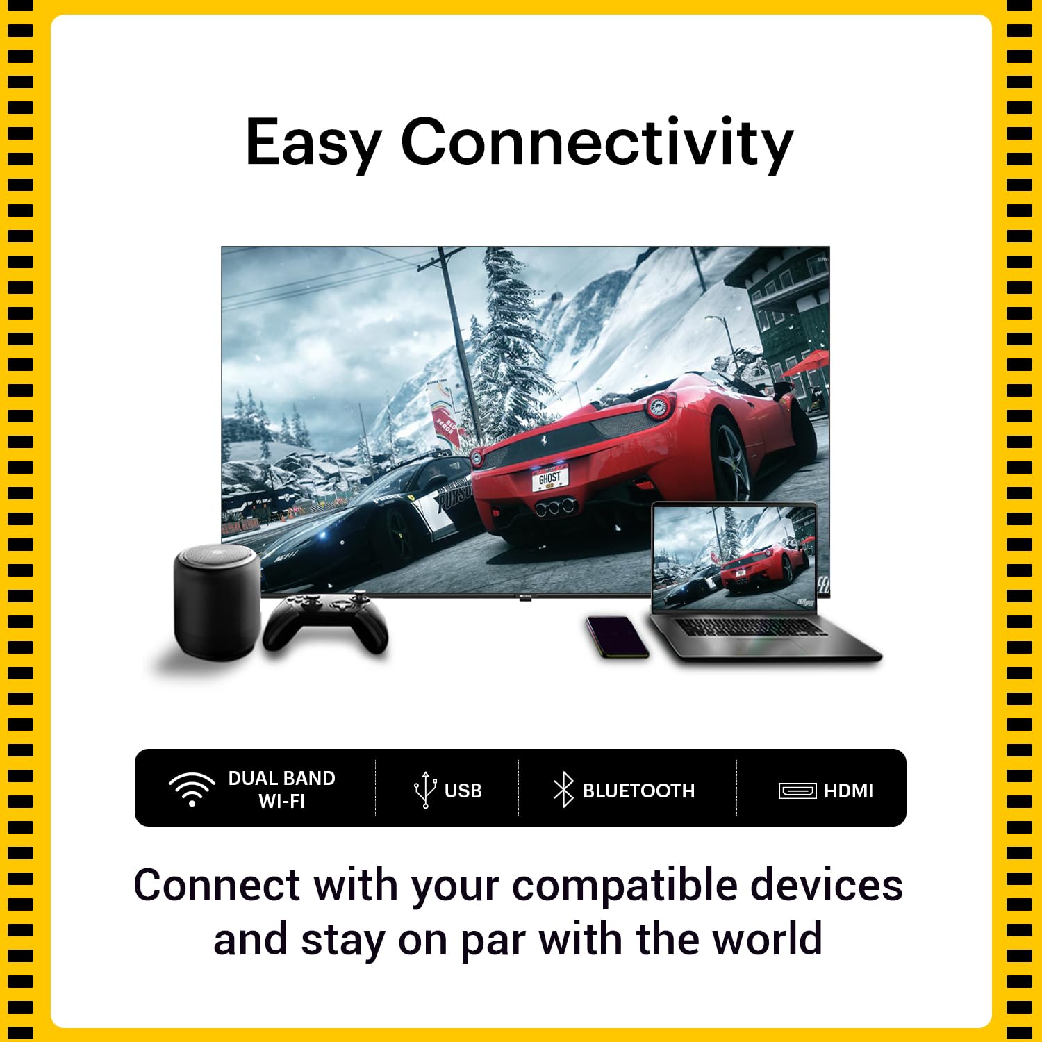 Kodak 55 Inch 4K Ultra HD Smart QLED Google TV 55MT5022 Black - Image 19