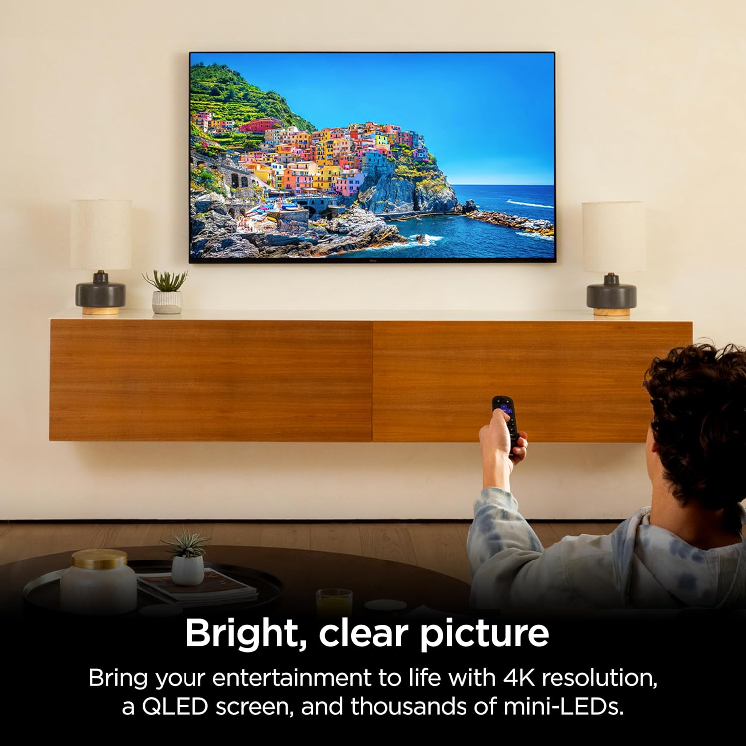 Roku 65-Inch QLED 4K Smart TV Pro Series with Voice Remote - Image 2