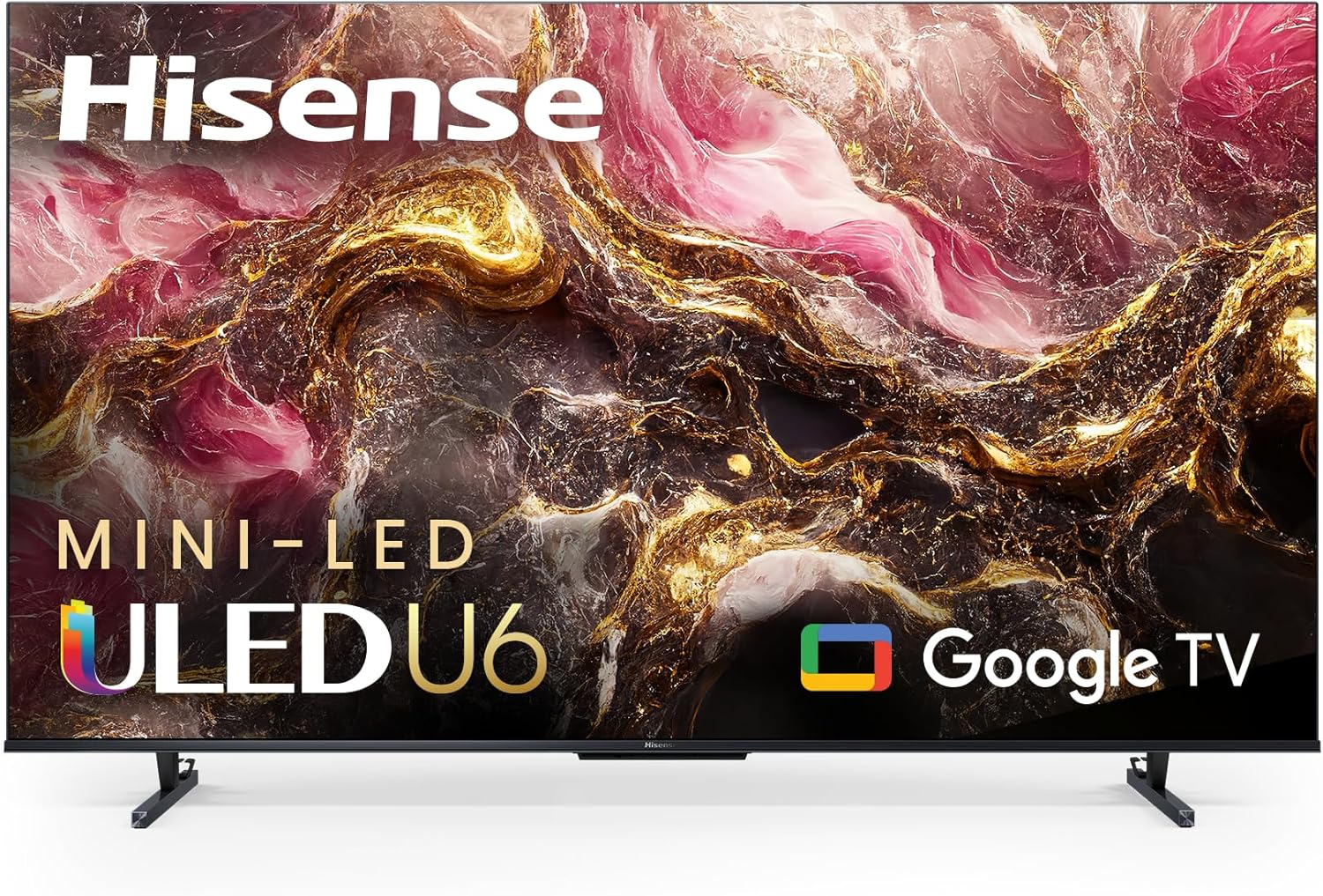 Hisense 65U6K 65-Inch ULED 4K UHD Smart TV Mini-LED QLED 240 Motion Rate