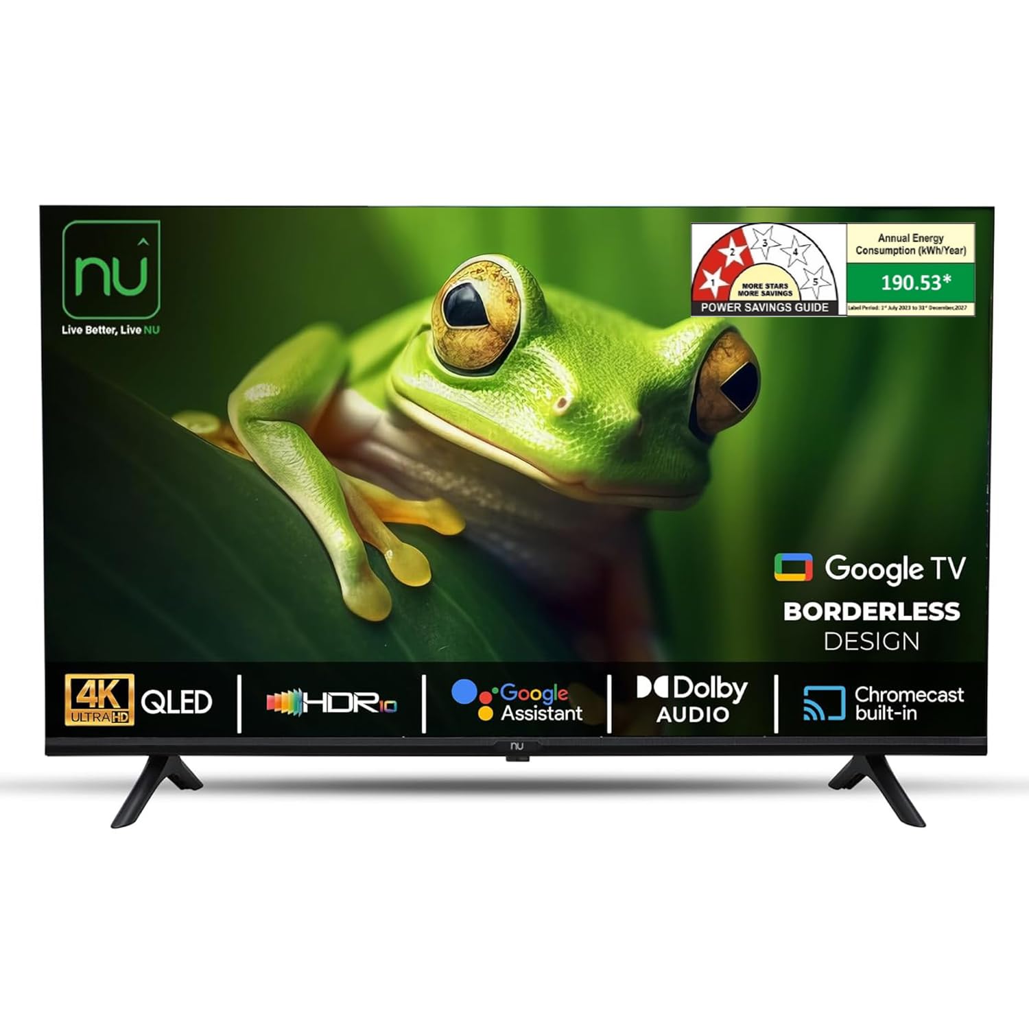 2025 55 Inch 4K QLED Smart Google TV Borderless LED55QUGNX New Condition