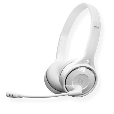 BigPassport Pro-Air_Bp30 White Bluetooth Wireless Over-Ear Noise Cancelling Headset with Mic for PC