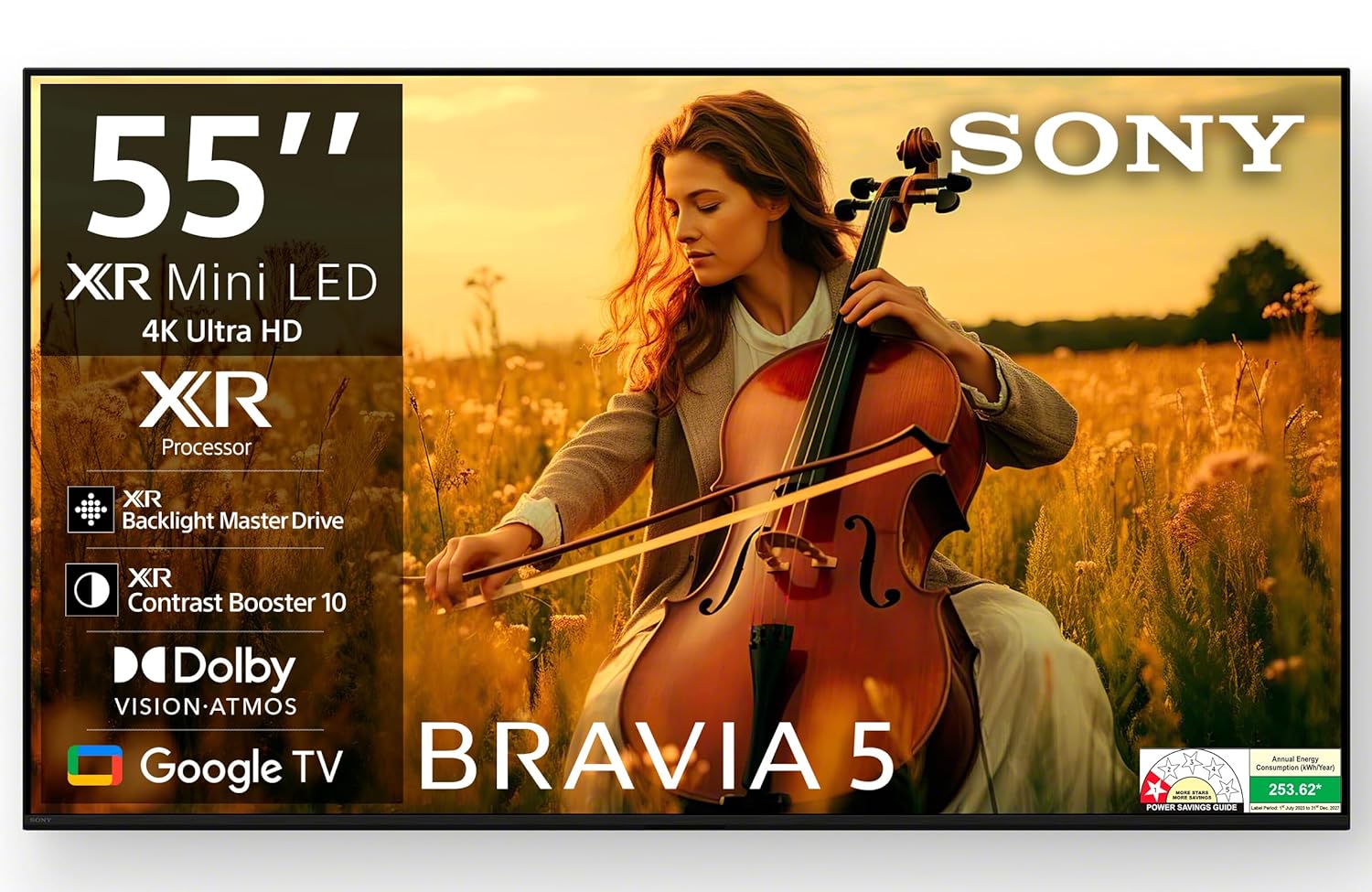 Sony BRAVIA 55 Inch 4K Ultra HD Mini LED Smart Google TV XR55A