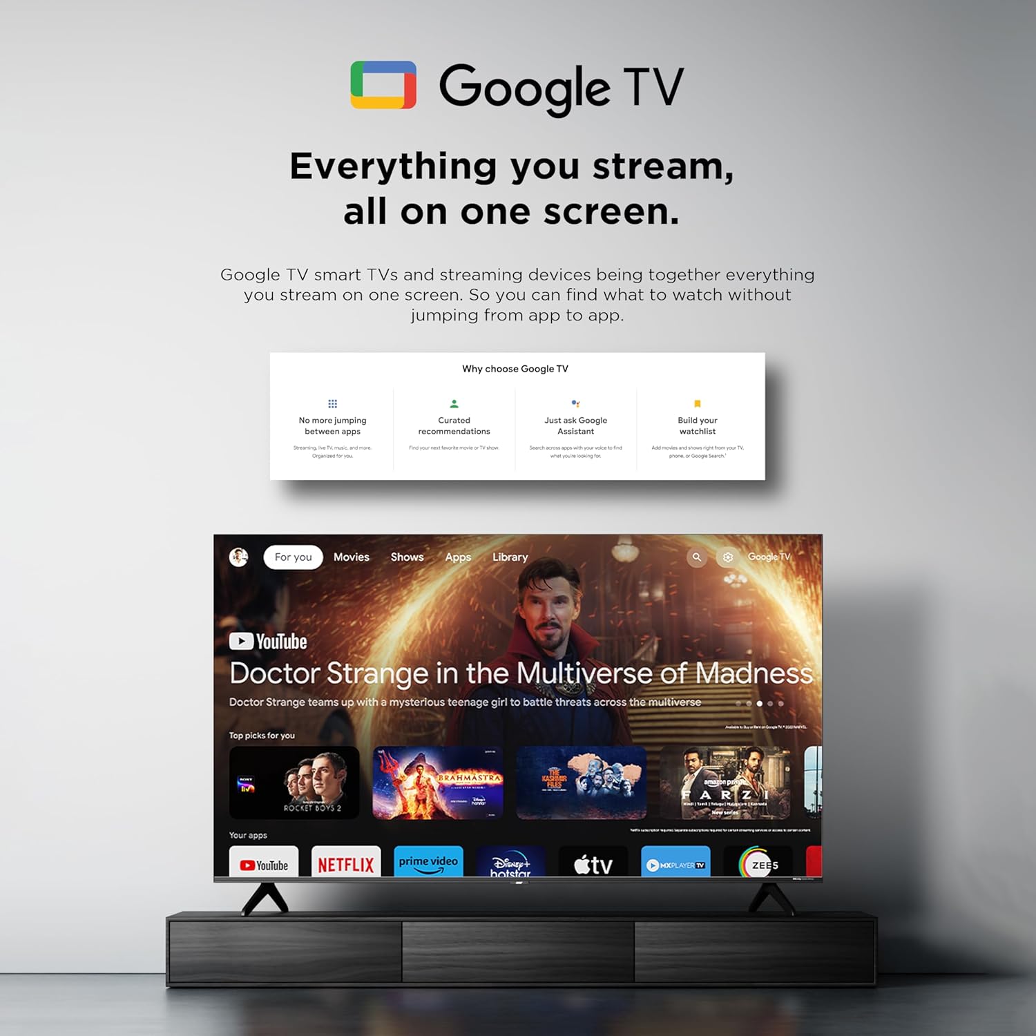 Acer 50 Inch 126cm 4K Ultra HD Smart QLED Google TV AR50QDQGR2851AD New - Image 3