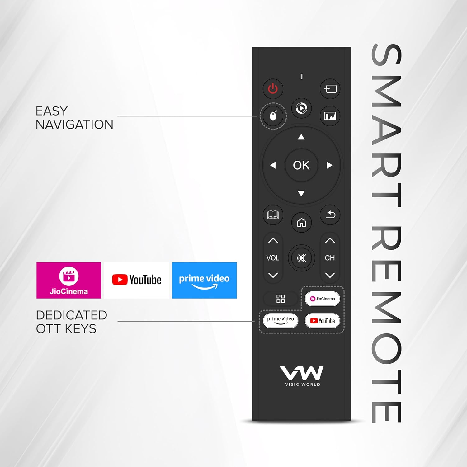 32 Inch HD Ready Smart QLED Android TV Black OptimaX Series VW32AQ1 - Image 4