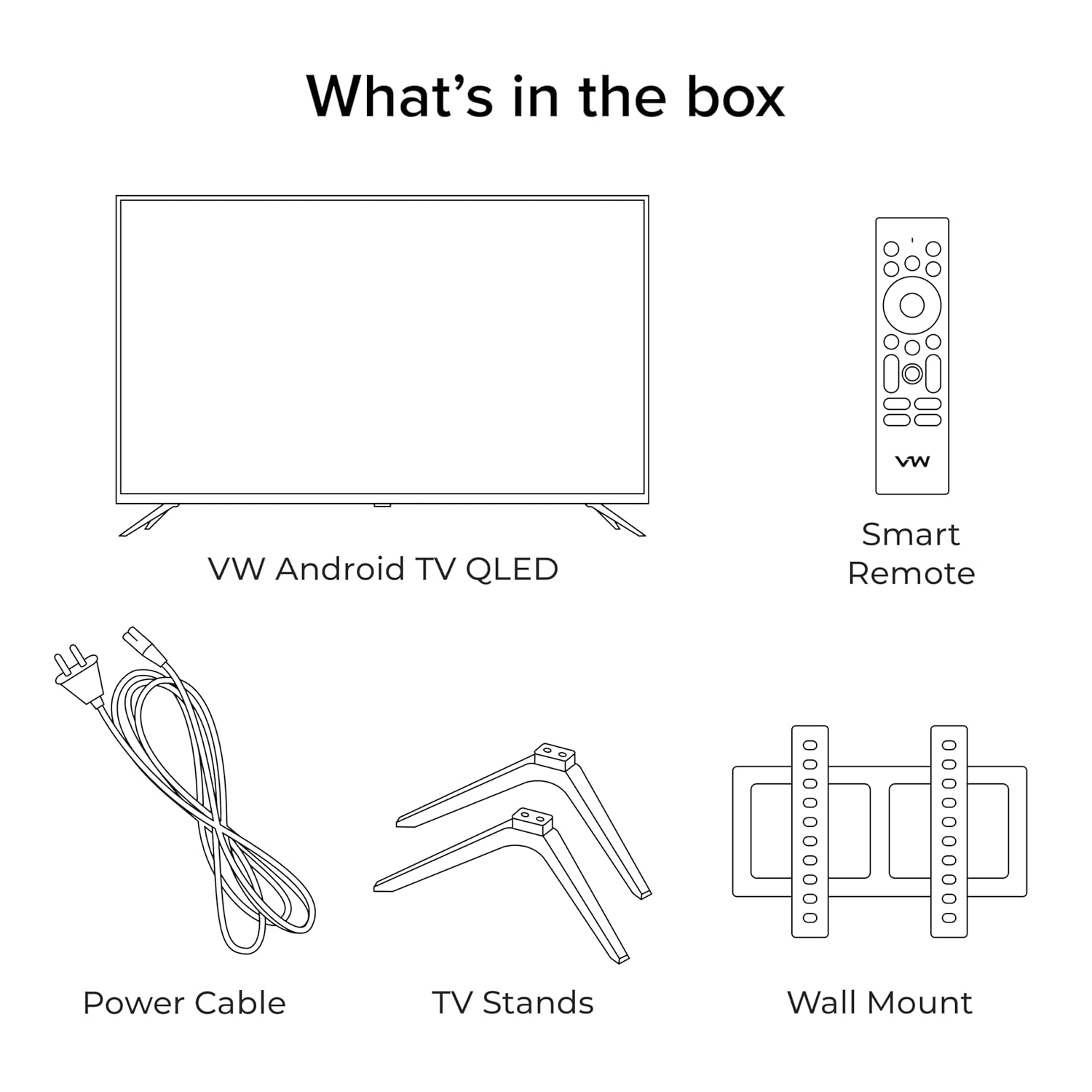 32 Inch HD Ready Smart QLED Android TV Black OptimaX Series VW32AQ1 - Image 7