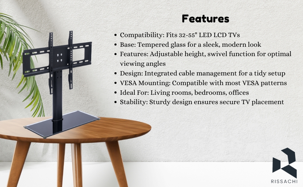 32-55 Inch Table Stand Glass