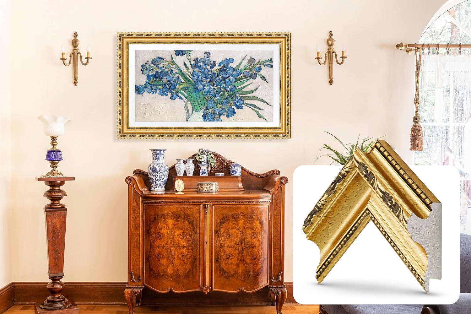 Deco TV Frames Ornate Gold Smart Frame for Samsung The Frame TV and Pro 65 Inch 2021-2025