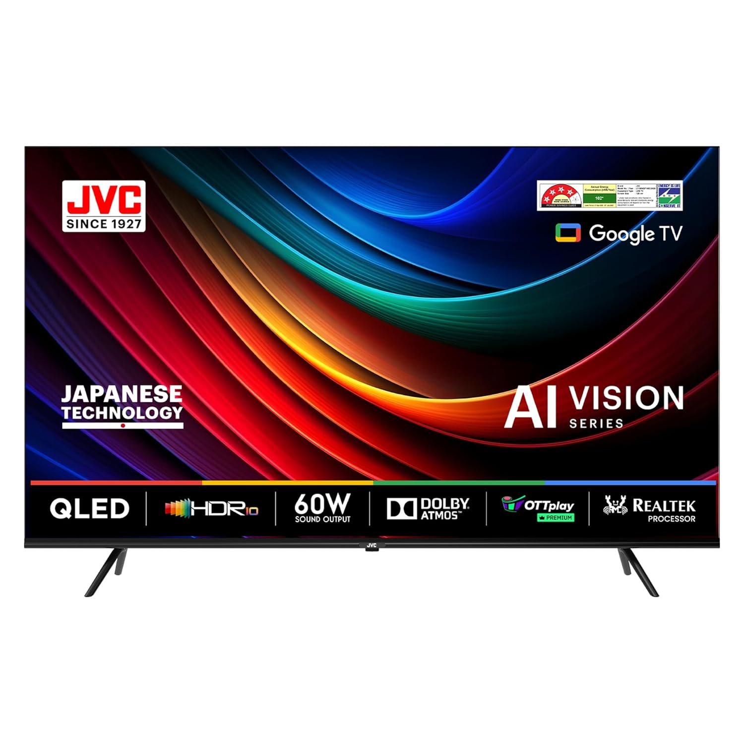 JVC 50-inch QLED Google TV LT-50NQ7165C AI Vision Series Black