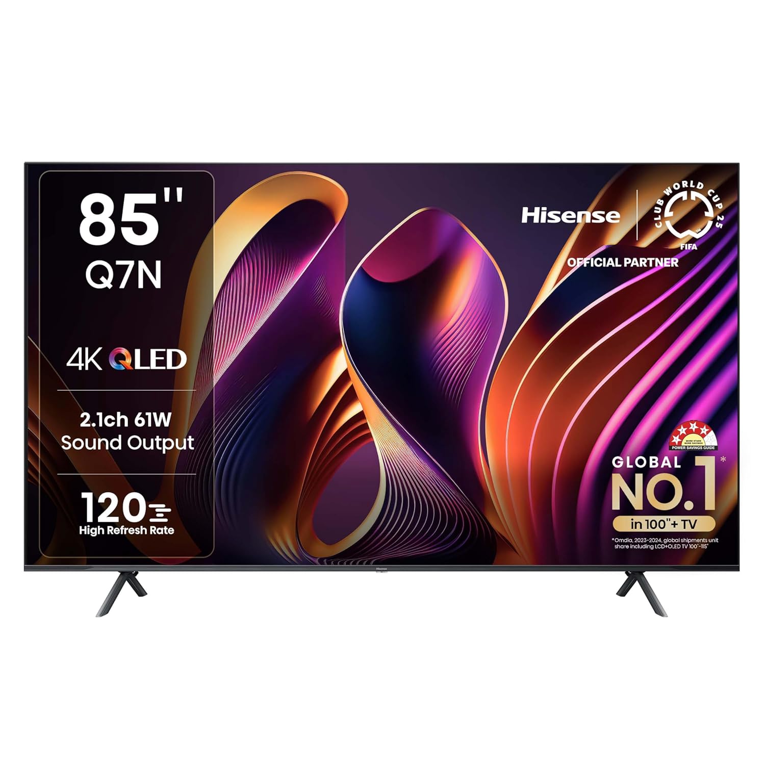 Hisense 85 Inch QLED Smart 4K Ultra HD TV 85Q7N Dark Grey