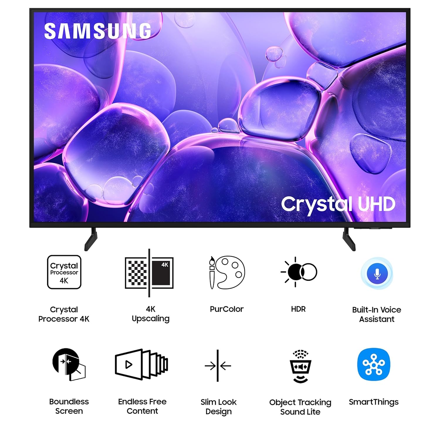 Samsung 43 Inch Crystal 4K Ultra HD Smart LED TV Black UA43U8600FULXL - Image 2